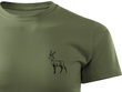 Myśliwska koszulka bawełniana T-shirt khaki mały nadruk - BYK wz.2