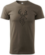 Koszulka T-shirt z myśliwskim nadrukiem geometrycznym Byk