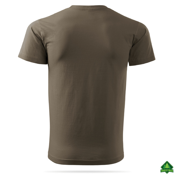 Bawełniana wojskowa koszulka T-shirt MON / WOT - kolor brązowy