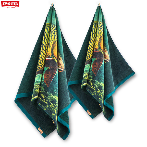 Komplet wędkarskich ręczników bawełnianych Zwoltex - Karp - 50x100cm + 70x140cm
