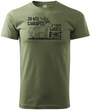 T-shirt khaki nadruk NIE CHRAPIĘ TYLKO WABIĘ BYKI