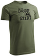 T-shirt khaki nadruk NIE CHRAPIĘ TYLKO WABIĘ DZIKI