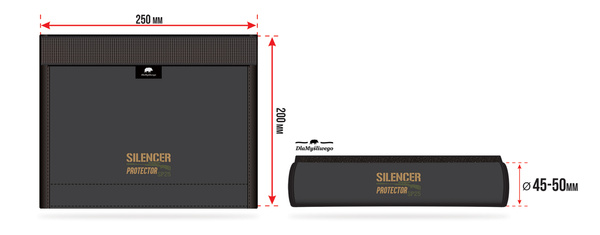 Pokrowiec neoprenowy na tłumik SILENCER PROTECTOR - SP25 (250mm)