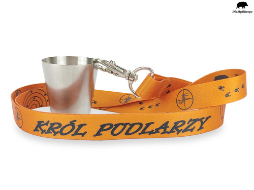 Kieliszek metalowy ze smyczą KRÓL PUDLARZY