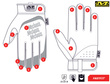 Rękawice ochronne dotykowe MECHANIX FastFit - żółte