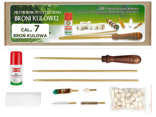 Zestaw do czyszczenia broni kulowej kal: 7
