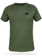 T-shirt termoaktywny khaki nadruk DZIK