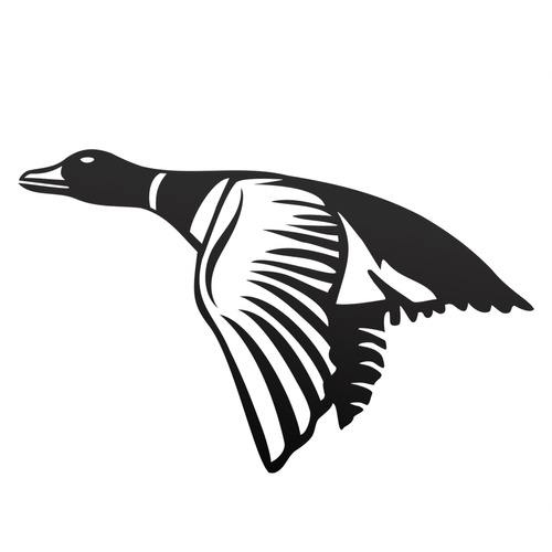 KACZKA odblaskowa naklejka na auto czarna