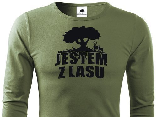 Longsleeve khaki - Jestem z Lasu