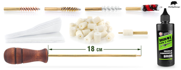 Zestaw akcesoriów do czyszczenia broni krótkiej kaliber 5,6 mm