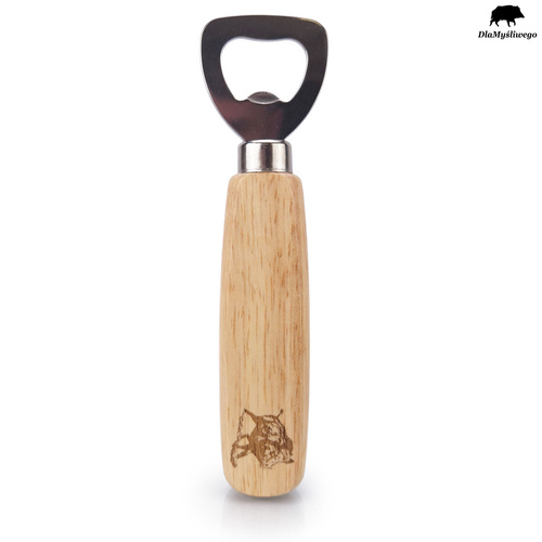 Otwieracz do butelek z drewnianą rączką - DZIK