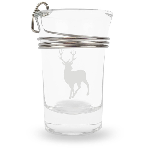 BYK – grawerowany myśliwski kieliszek + uchwyt