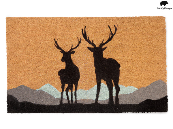 Wycieraczka pod drzwi z myśliwskim wzorem BYKI
