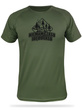 T-shirt termoaktywny khaki nadruk NIE MAM CZASU IDĘ DO LASU wz.1