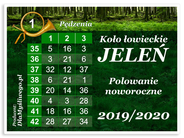 Karnety z wzorem indywidualnym – 50 myśliwych