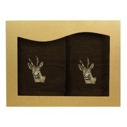 Komplet ręczników brązowych – Rogacz