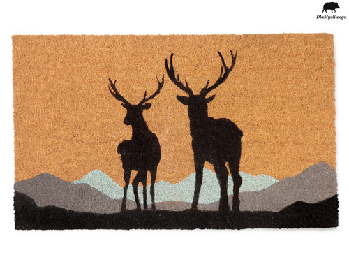 Wycieraczka pod drzwi z myśliwskim wzorem BYKI