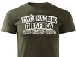 Koszulka T-shirt z własnym nadrukiem - zieleń wojskowa