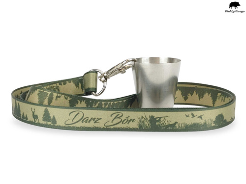 Kieliszek metalowy ze smyczą DARZ BÓR