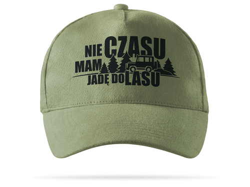 Nie mam czasu jadę do lasu - czapka khaki