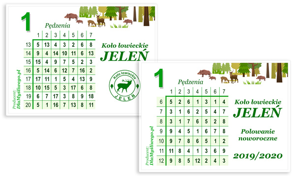 Karnety z wzorem indywidualnym – 20 myśliwych