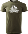 T-shirt military nadruk NIE MAM CZASU IDĘ DO LASU