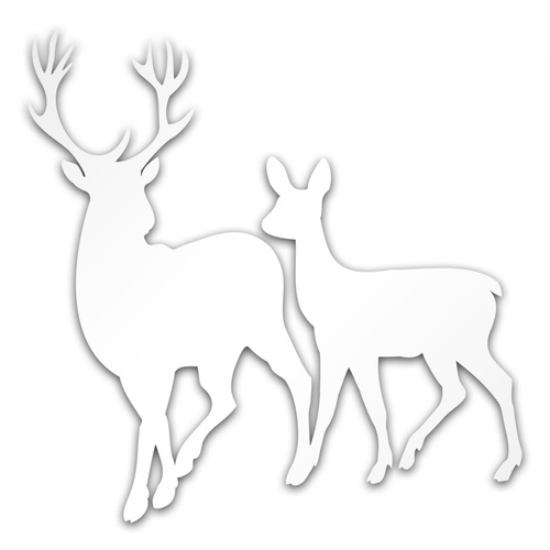 BYK Z ŁANIĄ odblaskowa naklejka na auto srebrna