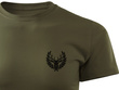 Myśliwska koszulka bawełniana T-shirt zieleń wojskowa mały nadruk - BYK w WIEŃCU
