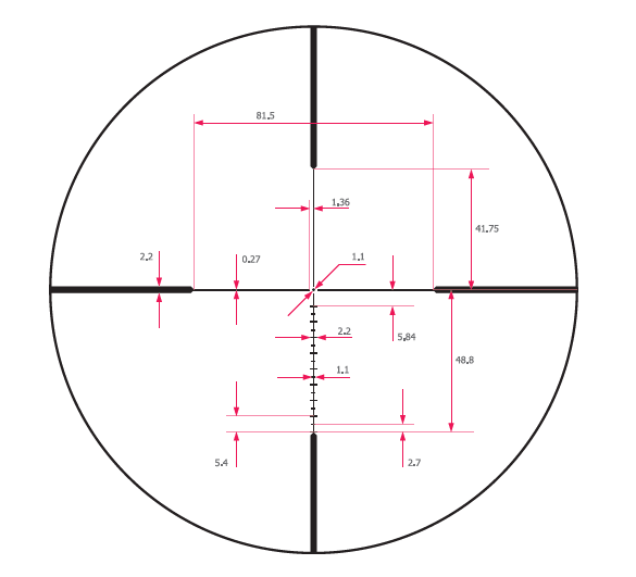 Luneta optyczna NOXAR  Magnar 2,5-20x50 PRO (plus obejmy 30mm Picatinny)