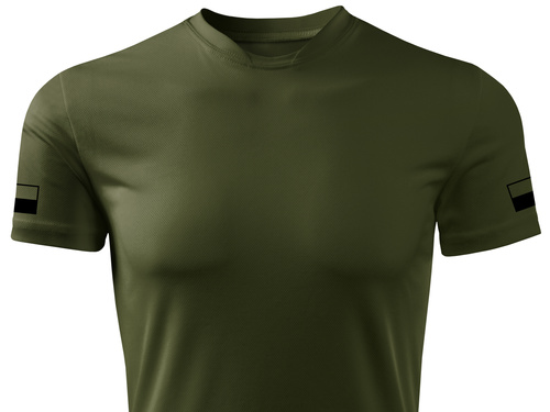 Termoaktywna koszulka wojskowa military - nadruk gaszone Flagi Polski