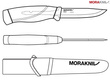 Nóż MORAKNIV Companion - stal nierdzewna - pomarańczowy fluo