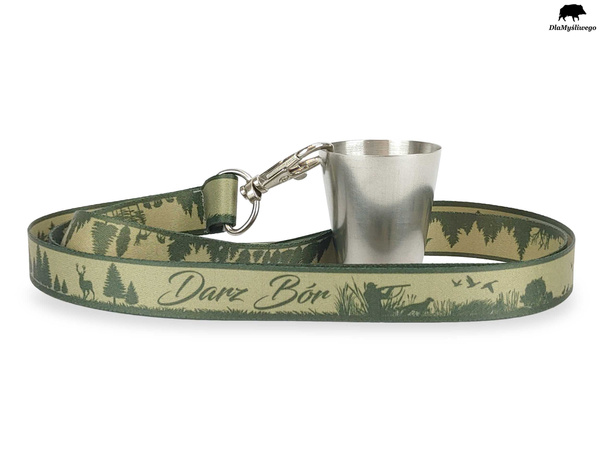 Kieliszek metalowy ze smyczą DARZ BÓR