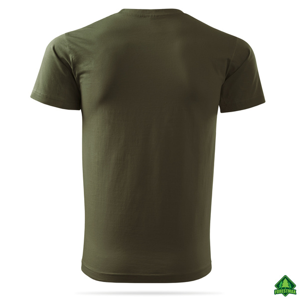 Bawełniana wojskowa koszulka T-shirt MON / WOT - kolor zieleń wojskowa