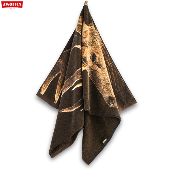 Myśliwski ręcznik bawełniany firmy Zwoltex - wzór Jeleń - 70x140cm