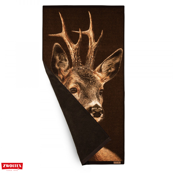 Myśliwski ręcznik bawełniany firmy Zwoltex - wzór Rogacz - 70x140cm