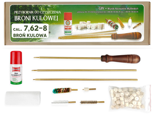 Zestaw do czyszczenia broni kulowej kal: 7,62-8