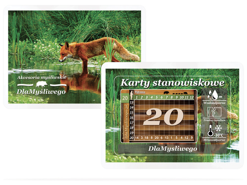 Komplet karnetów stanowiskowych dla 20 myśliwych – lis