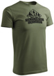 T-shirt khaki nadruk NIE MAM CZASU IDĘ DO LASU