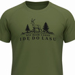 T-shirt termoaktywny khaki nadruk NIE MAM CZASU IDĘ DO LASU wz.2