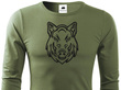 Longsleeve khaki - GŁOWA DZIKA