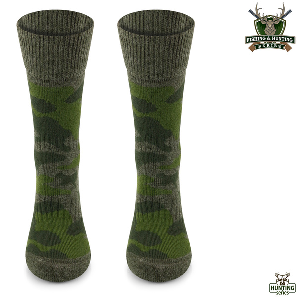 Zimowe skarpety myśliwskie CCS - kamuflaż