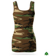 Zestaw 3 sztuk damskich topów militarnych - woodland camo