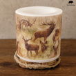 Ozdobna świeca 10cm z myśliwskim motywem JELENIE
