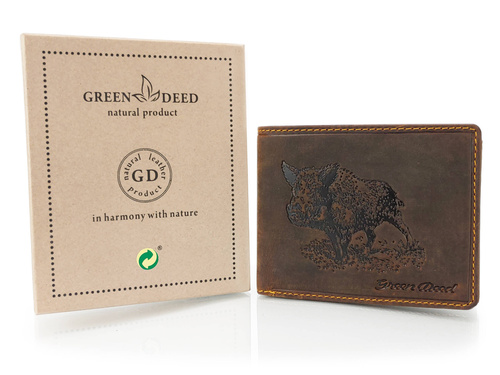 Elegancki portfel skórzany męski - DZIK