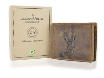 Elegancki portfel skórzany męski - MEDALION Z ROGACZA