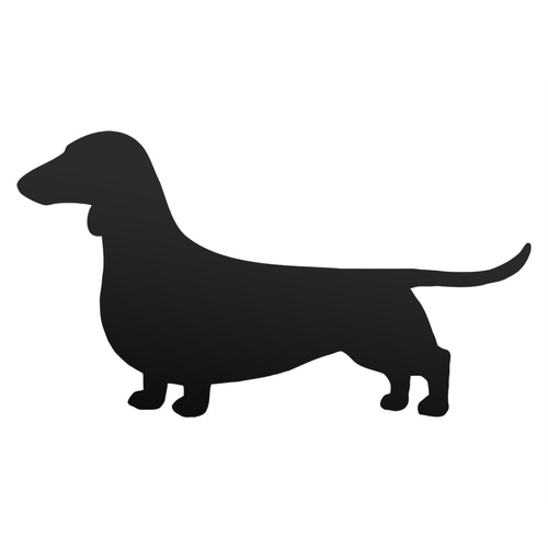 JAMNIK GŁADKOWŁOSY odblaskowa naklejka na auto czarna