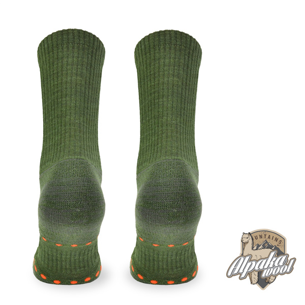 Skarpety outdoorowe STAL khaki – merino, alpaca