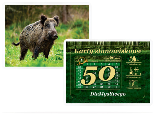 Komplet karnetów stanowiskowych dla 50 Myśliwych – Dzik