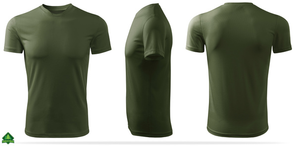 Termoaktywna koszulka outdoorowa męska kolor khaki 