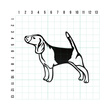 BEAGLE odblaskowa naklejka na auto czarna